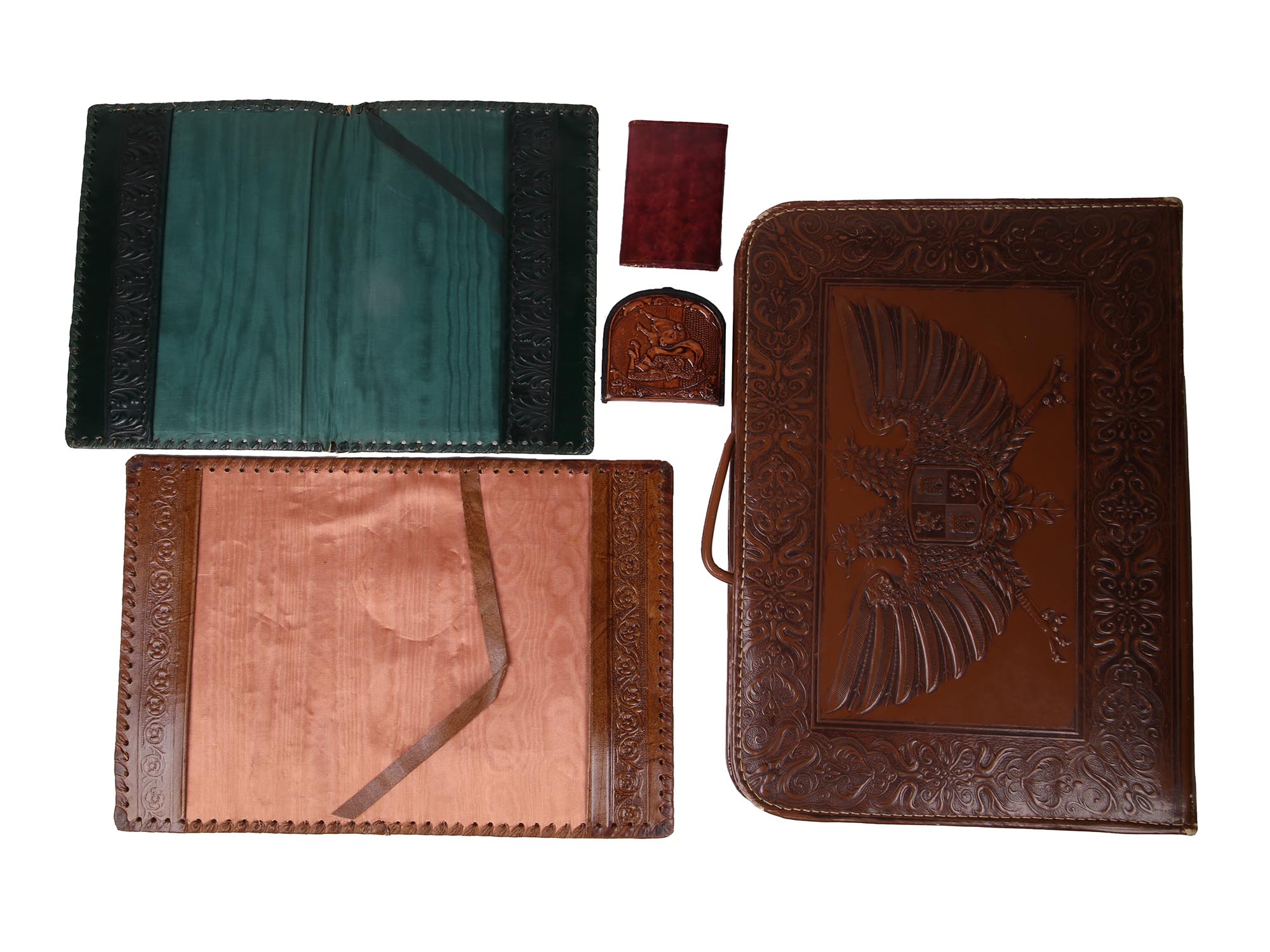 TRIANON EMBOSSED LEATHER FOLDERS AND WALLETS PIC-2